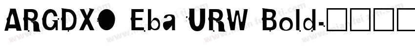 ARGDXO EbarURW Bold字体转换
